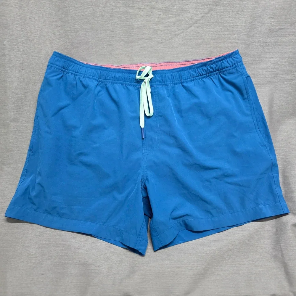 Southern Tide Mens XL Blue Swim Trunks Cocotex Stretch Board Shorts 6 Inch Ins